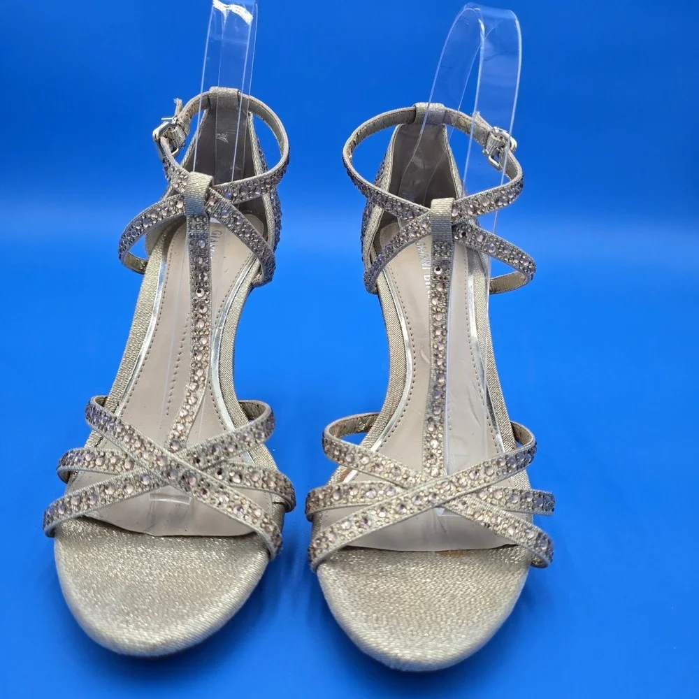 Gianni Bini Women's Strappy Stiletto Heels - Size 9.5 - Gold‎
